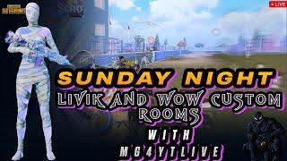 Sunday night WOW And Livik ROOMS PUBG MOBILE PAKISTAN #pubgmobile #pubglive #live #ucgiveway