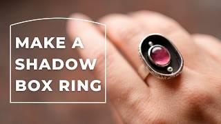 How To Make a SHADOWBOX RING With Gemstone. Silversmithing Tutorial