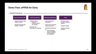 Dairy Industry - Detailed scheduling in SAP S/4 ePPDS