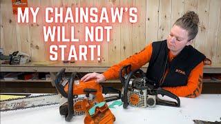 Stihl MS170 Chainsaws  Will NOT START  Times Two!