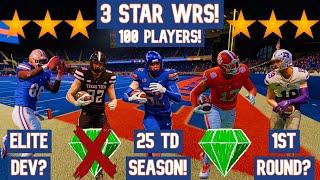 I Followed the Careers of ONE HUNDRED 3 Star WRs in College Football 25!