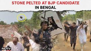 Lok Sabha Elections 2024 | Bengal BJP Candidate Forced To Run As Protesters Throw Stones