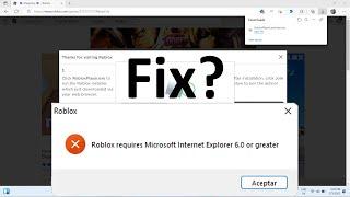 How To Fix Roblox Requires Internet Explorer 6 or Greater in Windows 11