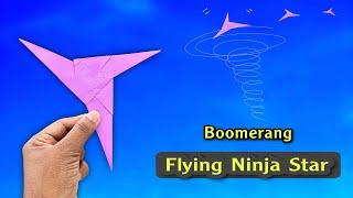 boomerang ninja star (flying), best paper flying ninja, 3 blade paper ninja , how to make paper star