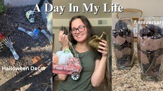 A Day In My Life|Decorating for FALL,ASMR Cooking,Anniversary & Halloween Decor!