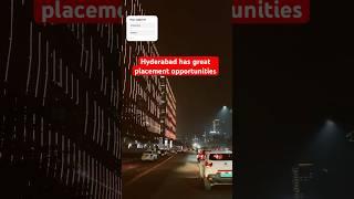 Hyderabad has great placement opportunities Fastest growing city  #hcu