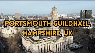 Portsmouth Guildhall, Hampshire, Drone Footage (4K)