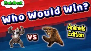 Who Would Win? Workout! (Animals Edition) - Family Fun Fitness Activity - Brain Break