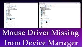 Mice and Other Pointing Devices {Mouse & Touchpad Driver} Missing from Device Manager Windows 10/11