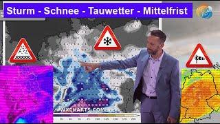 Update Sturm - Schnee - Tauwetter - Mittelfrist (Start meteorologischer Winter). Viel Niederschlag!