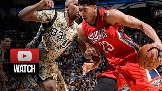 Anthony Davis Full Highlights at Spurs (2014.11.08) - 27 Pts, 11 Reb, 6 Blks, Game-Winner!