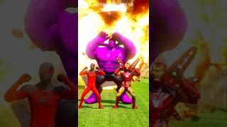 GTA V : SPIDERMAN AND IRON MAN SAVING PURPLE HULK FROM ZOMBIE VENOM-Coffin Dance Song Cover #shorts