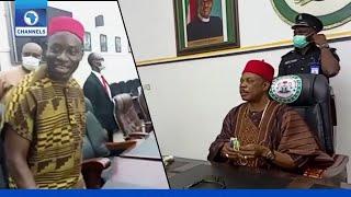 Gov. Obiano Takes Prof. Soludo On A Tour Of Govt House