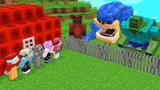 ÜBERLEBEN WIR YOUTUBER BASE VS MONSTER in Minecraft ?!