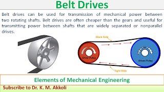 Belt Drives, Mechanical Engineering