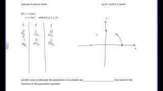 Calculus 2 - 10.1 Parametric Curves (Lecture part 1 of 2)