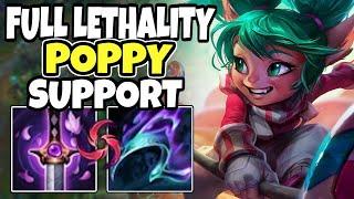 Challenger support carries with full lethality poppy - poppy support -14.15 League of Legends