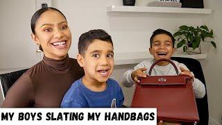 HE HATES THE BIRKIN!! My Kids SLATE My Handbags | Tiana Peri