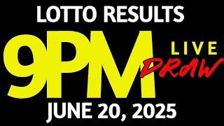 Lotto Result Today 9:00 pm draw June 20, 2025 Friday PCSO LIVE