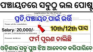 Odisha Panchayat Level Govt Jobs ! 10th Pass Panchayat Level Govt Jobs ! Odisha New Govt Jobs 2025