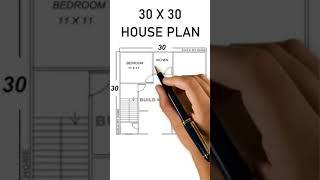 30x30 House Plan with 2 Bed Room || 30X30 Big Parking || 900 sqft house plans design || buildmyhome