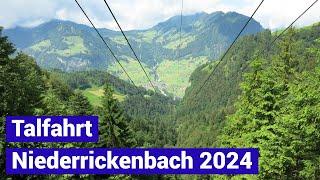 Dallenwil - Niederrickenbach Luftseilbahn Talfahrt 2024 Seilbahn téléphérique cable car Switzerland