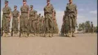 USMC Recruits Close Order Drill