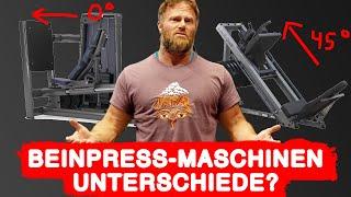 WIE PRESSE ICH AM BESTEN?? - UNTERSCHIEDE der BEINPRESS-Maschinen