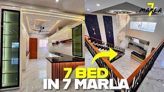 7 Marla 7 Bed + Mezzanine Ultra-Modern House Tour For Sale in Bahria Rawalpindi!