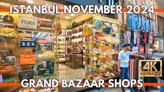 Istanbul Turkey 4K Walking Tour: Explore Grand Bazaar & Old City Shops - November 2024