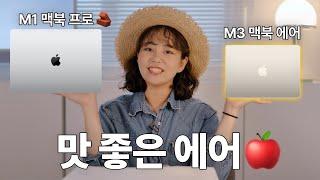 제철 사과를 수확해 봤어요  프로병 걸렸던 나의 인생 첫 맥북 에어 M3 언박싱 | MacBook Air 13"  맥북꿀팁