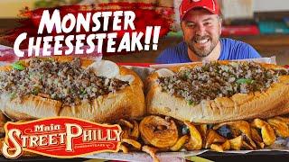 Monster Philly Cheesesteak Sandwich Challenge in Titusville, Florida!!