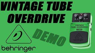 Behringer - TO800 Vintage Tube Overdrive - Demo