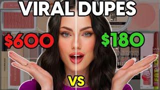 HIGH END MAKEUP VS DRUGSTORE DUPES! Can you tell the difference? 