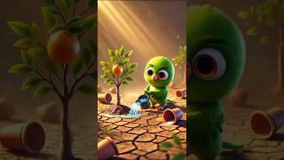 The parrot plants and orange tree and brings it in a tractor  #shorts #youtubeshorts #viral #video
