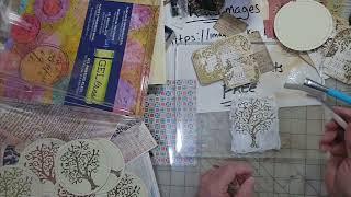 Junk Journal Ideas - DIY use the geli plate for intricate precise glue application of diecuts