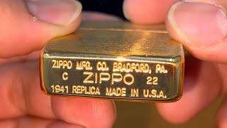 UNBOXING ZIPPO 1941 REPLICA BRUSHED BRASS