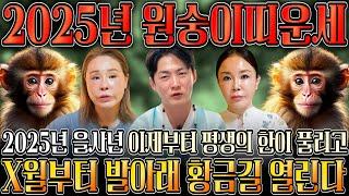 [2025년 을사년 대박나는 원숭이띠운세] 하늘과 조상에서 도와 말년에 대박나는 원숭이띠운세?! 04년생 92년생 80년생 68년생 21세 33세 45세 57세 원숭이띠운세