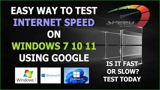 How to Test Internet speed using Google on Windows pc #google