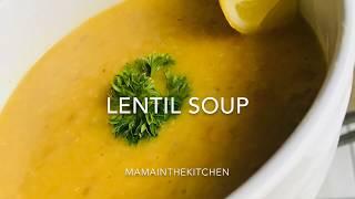 Easy Lentil soup recipe / addas soup / شوربة عدس