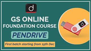 Online IAS GS (Prelims + Mains) Foundation Course  I  Pendrive Format