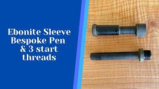 How to Cut 14mm Triple Start Threads in Black Japanese Ebonite | Two-Piece Cap with Threaded Finial