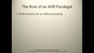 The ADR Paralegal