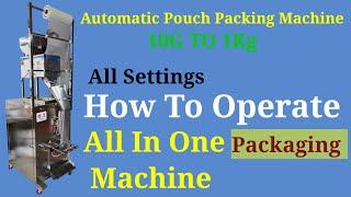 Automatic Pouch Packing Machine 10g to 1Kg | All Settings | How To Use | FZL1000 Complete Details