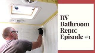 RV Renovation: Bathroom Makeover Painting Walls & Demo