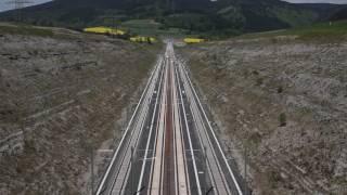 VDE 8.1 Neubaustrecke Ebensfeld-Erfurt. Messfahrt 300 km/h. Blessberg. Thüringen