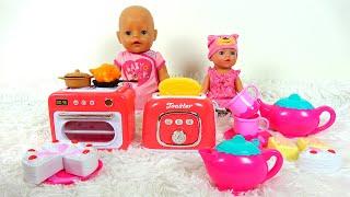 New toy kitchen and tea set for Baby Born doll