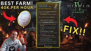 Diablo 4 Season 7: Refinement Tribute Fix: Best farm in the game!