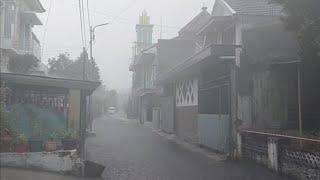 Heavy rain was accompanied by boom lightning & fog in the village | Rain Sounds for sleep instantly