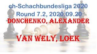 Donchenko, Alexander - Van Wely, Loek, ch-Schachbundesliga 2020, Round 7.2